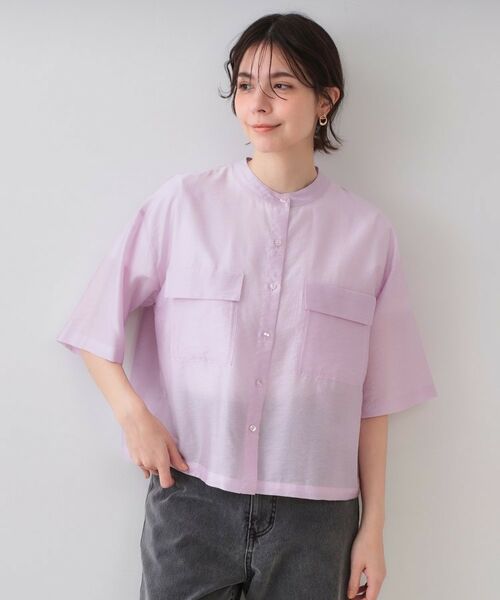 OPAQUE.CLIP / オペーク ドット クリップ シャツ・ブラウス | シアーダブルポケットシャツ【洗濯機洗い可】 | 詳細13