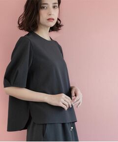 OPAQUE.CLIP / オペーク ドット クリップ シャツ・ブラウス | ラメストライプタックスリーブブラウス/セットアップ可【洗濯機洗い可/防シワ/吸水速乾】