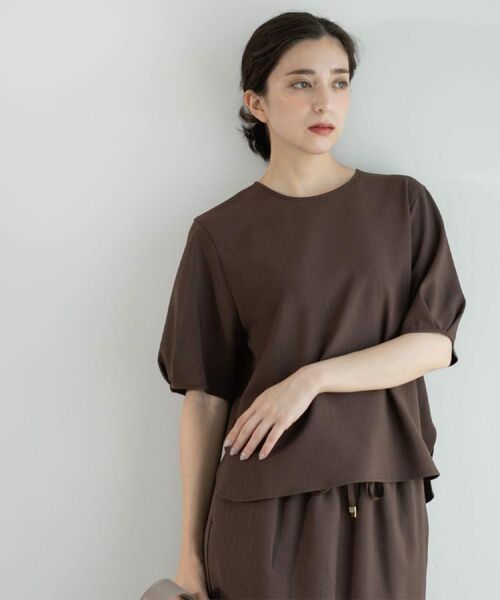 OPAQUE.CLIP / オペーク ドット クリップ シャツ・ブラウス | ラメストライプタックスリーブブラウス/セットアップ可【洗濯機洗い可/防シワ/吸水速乾】 | 詳細19