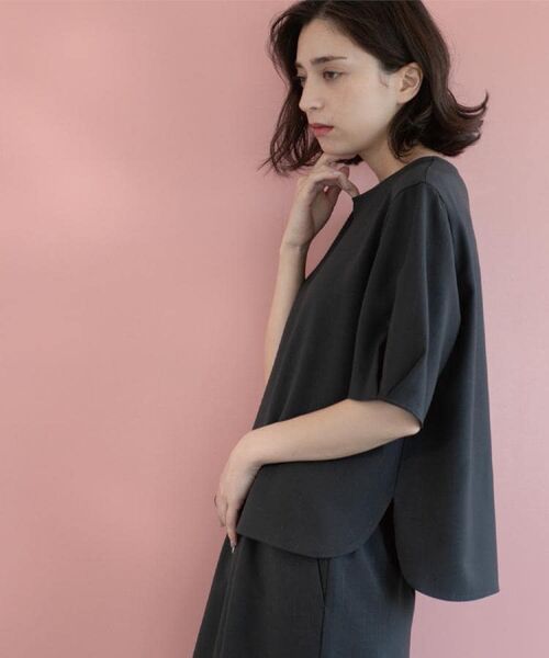 OPAQUE.CLIP / オペーク ドット クリップ シャツ・ブラウス | ラメストライプタックスリーブブラウス/セットアップ可【洗濯機洗い可/防シワ/吸水速乾】 | 詳細2