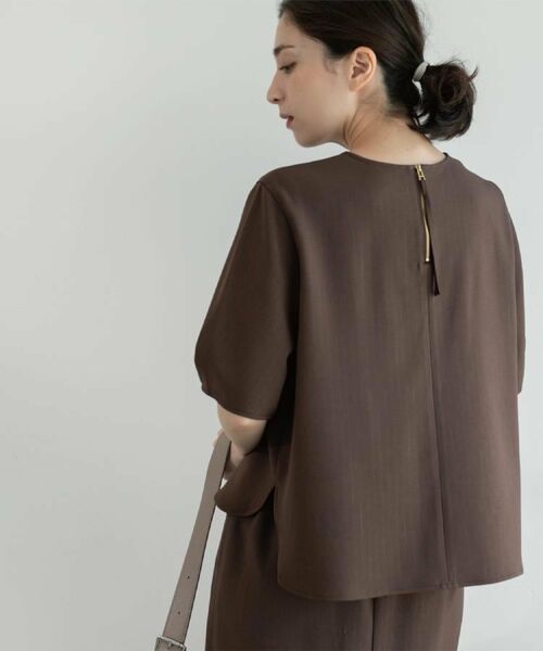 OPAQUE.CLIP / オペーク ドット クリップ シャツ・ブラウス | ラメストライプタックスリーブブラウス/セットアップ可【洗濯機洗い可/防シワ/吸水速乾】 | 詳細21