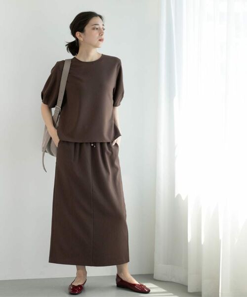 OPAQUE.CLIP / オペーク ドット クリップ シャツ・ブラウス | ラメストライプタックスリーブブラウス/セットアップ可【洗濯機洗い可/防シワ/吸水速乾】 | 詳細22