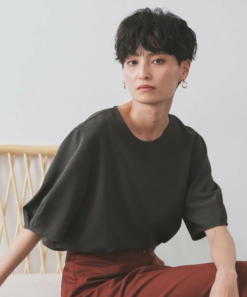 OPAQUE.CLIP / オペーク ドット クリップ シャツ・ブラウス | ラメストライプタックスリーブブラウス/セットアップ可【洗濯機洗い可/防シワ/吸水速乾】 | 詳細29