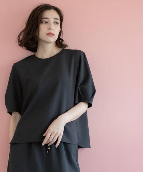 OPAQUE.CLIP / オペーク ドット クリップ シャツ・ブラウス | ラメストライプタックスリーブブラウス/セットアップ可【洗濯機洗い可/防シワ/吸水速乾】 | 詳細4