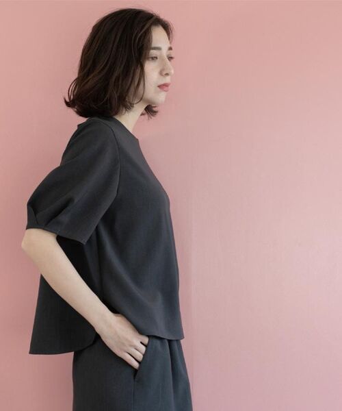 OPAQUE.CLIP / オペーク ドット クリップ シャツ・ブラウス | ラメストライプタックスリーブブラウス/セットアップ可【洗濯機洗い可/防シワ/吸水速乾】 | 詳細5