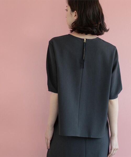 OPAQUE.CLIP / オペーク ドット クリップ シャツ・ブラウス | ラメストライプタックスリーブブラウス/セットアップ可【洗濯機洗い可/防シワ/吸水速乾】 | 詳細6