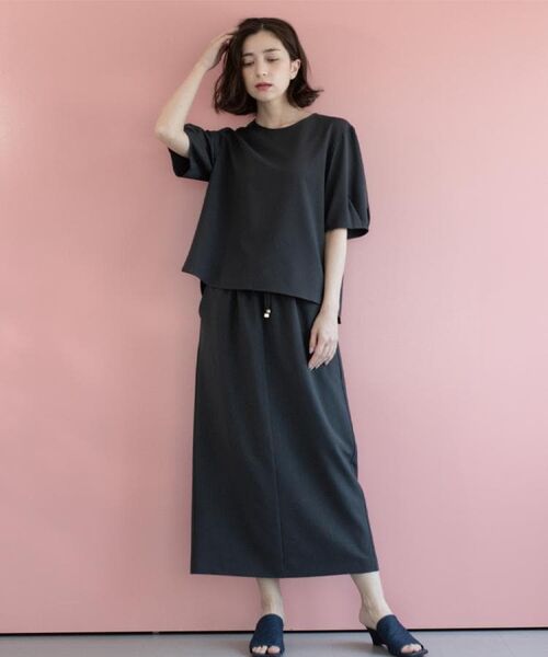 OPAQUE.CLIP / オペーク ドット クリップ シャツ・ブラウス | ラメストライプタックスリーブブラウス/セットアップ可【洗濯機洗い可/防シワ/吸水速乾】 | 詳細7