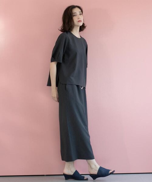 OPAQUE.CLIP / オペーク ドット クリップ シャツ・ブラウス | ラメストライプタックスリーブブラウス/セットアップ可【洗濯機洗い可/防シワ/吸水速乾】 | 詳細8