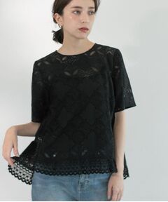 OPAQUE.CLIP / オペーク ドット クリップ シャツ・ブラウス | レースフレアブラウス【洗濯機洗い可】