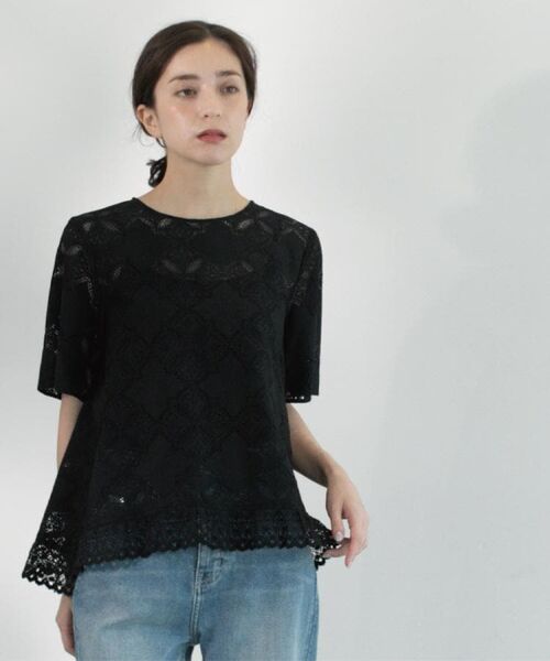 OPAQUE.CLIP / オペーク ドット クリップ シャツ・ブラウス | レースフレアブラウス【洗濯機洗い可】 | 詳細11