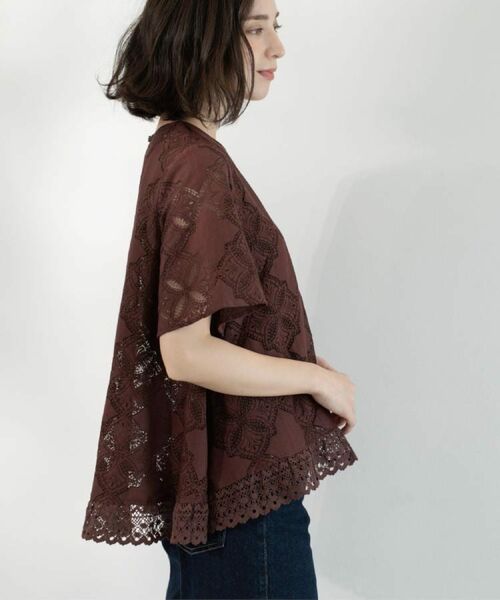 OPAQUE.CLIP / オペーク ドット クリップ シャツ・ブラウス | レースフレアブラウス【洗濯機洗い可】 | 詳細17