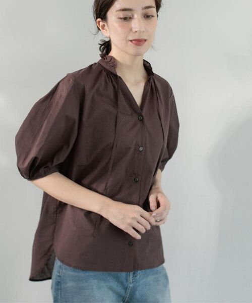 OPAQUE.CLIP / オペーク ドット クリップ シャツ・ブラウス | シアーフリルネックブラウス【洗濯機洗い可】 | 詳細15