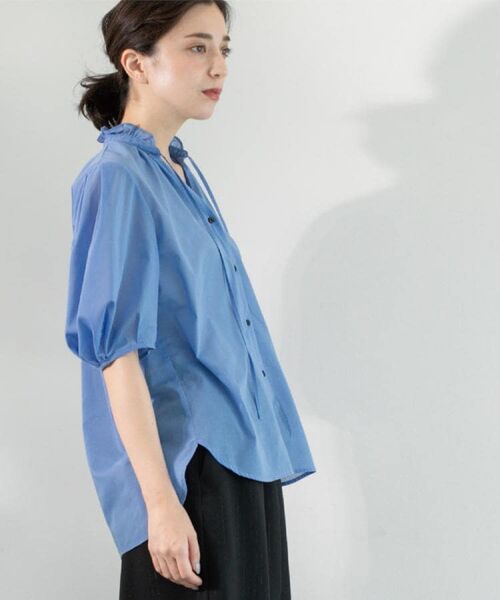 OPAQUE.CLIP / オペーク ドット クリップ シャツ・ブラウス | シアーフリルネックブラウス【洗濯機洗い可】 | 詳細20