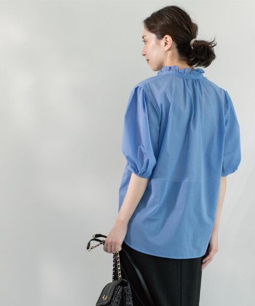 OPAQUE.CLIP / オペーク ドット クリップ シャツ・ブラウス | シアーフリルネックブラウス【洗濯機洗い可】 | 詳細23