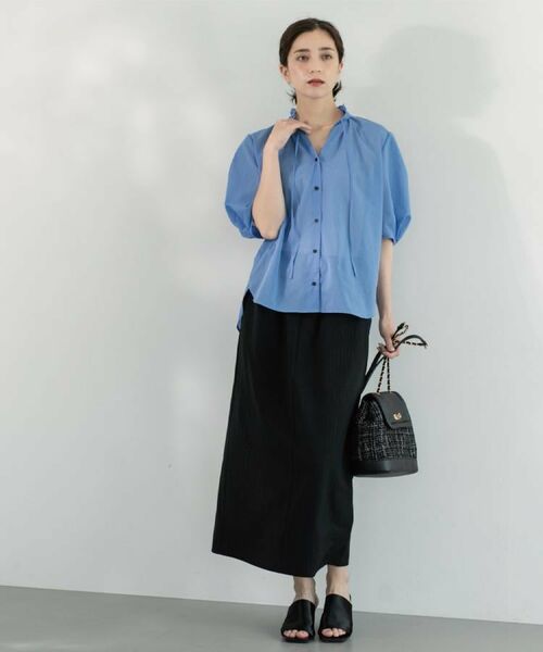 OPAQUE.CLIP / オペーク ドット クリップ シャツ・ブラウス | シアーフリルネックブラウス【洗濯機洗い可】 | 詳細24