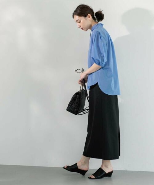 OPAQUE.CLIP / オペーク ドット クリップ シャツ・ブラウス | シアーフリルネックブラウス【洗濯機洗い可】 | 詳細25