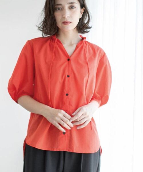 OPAQUE.CLIP / オペーク ドット クリップ シャツ・ブラウス | シアーフリルネックブラウス【洗濯機洗い可】 | 詳細26