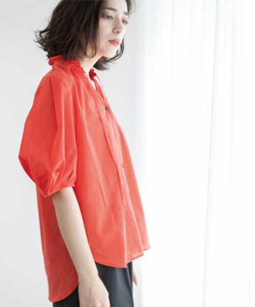 OPAQUE.CLIP / オペーク ドット クリップ シャツ・ブラウス | シアーフリルネックブラウス【洗濯機洗い可】 | 詳細28