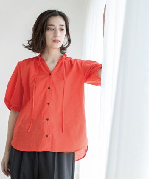 OPAQUE.CLIP / オペーク ドット クリップ シャツ・ブラウス | シアーフリルネックブラウス【洗濯機洗い可】 | 詳細29