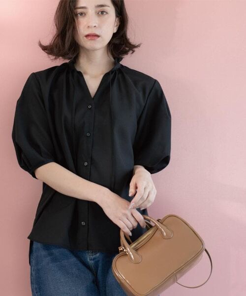 OPAQUE.CLIP / オペーク ドット クリップ シャツ・ブラウス | シアーフリルネックブラウス【洗濯機洗い可】 | 詳細5