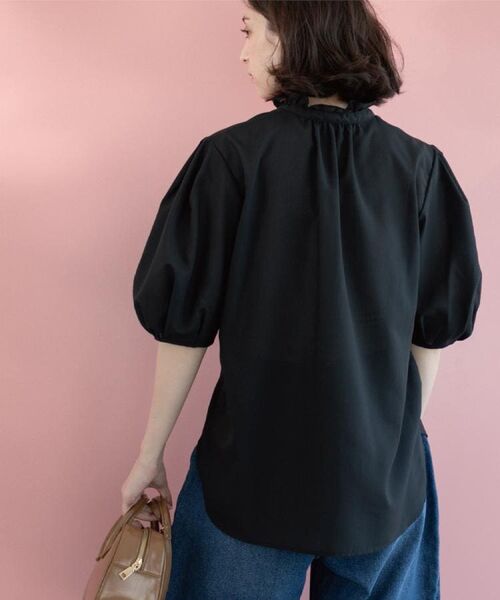 OPAQUE.CLIP / オペーク ドット クリップ シャツ・ブラウス | シアーフリルネックブラウス【洗濯機洗い可】 | 詳細9