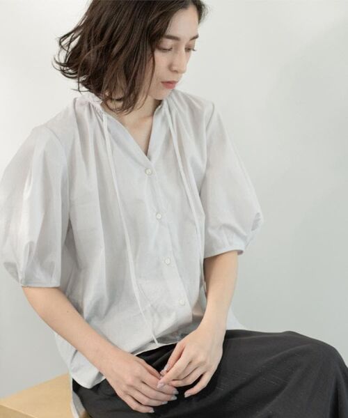 trois.la.paix【XL】シアーシャツ ブラウス フリルシャツ 大きめ trois.la.paix【XL】シアーシャツ ブラウス フリルシャツ 大きめ