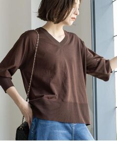 OPAQUE.CLIP / オペーク ドット クリップ ニット・セーター | リラクシーVネックニット【洗濯機洗OK】《6col》