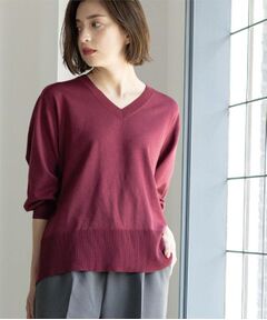 OPAQUE.CLIP / オペーク ドット クリップ ニット・セーター | リラクシーVネックニット【洗濯機洗OK】《6col》