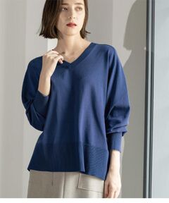 OPAQUE.CLIP / オペーク ドット クリップ ニット・セーター | リラクシーVネックニット【洗濯機洗OK】《6col》