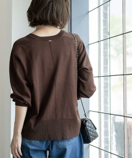 OPAQUE.CLIP / オペーク ドット クリップ ニット・セーター | リラクシーVネックニット【洗濯機洗OK】《6col》 | 詳細16