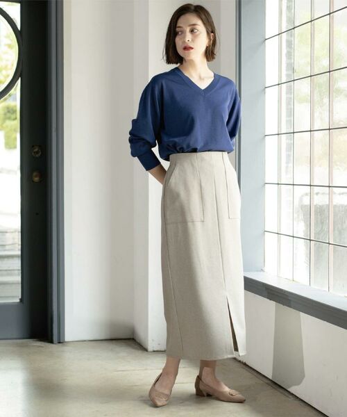 OPAQUE.CLIP / オペーク ドット クリップ ニット・セーター | リラクシーVネックニット【洗濯機洗OK】《6col》 | 詳細30