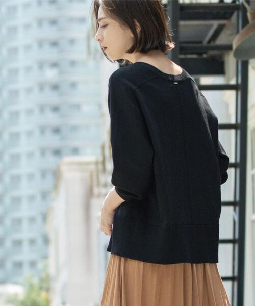 OPAQUE.CLIP / オペーク ドット クリップ ニット・セーター | リラクシーVネックニット【洗濯機洗OK】《6col》 | 詳細8