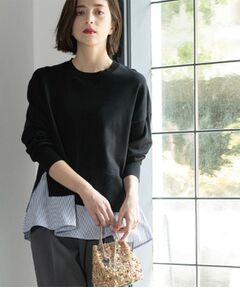 OPAQUE.CLIP / オペーク ドット クリップ その他トップス | 《ツインセット》リラクシーサイドスリットニット×ドッキングタンク【洗濯機洗い可】