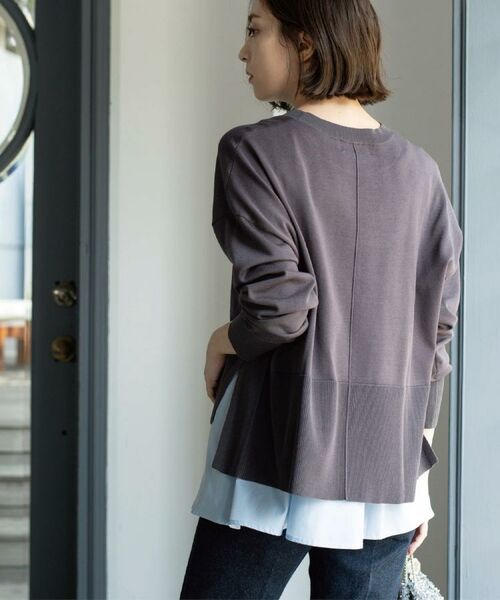 OPAQUE.CLIP / オペーク ドット クリップ その他トップス | 《ツインセット》リラクシーサイドスリットニット×ドッキングタンク【洗濯機洗い可】 | 詳細12