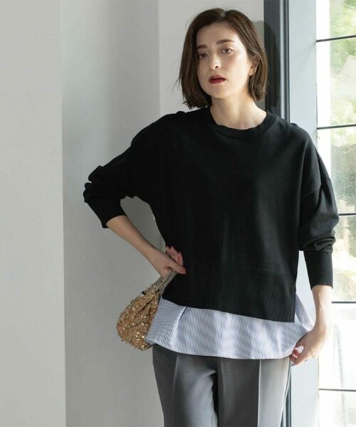 OPAQUE.CLIP / オペーク ドット クリップ その他トップス | 《ツインセット》リラクシーサイドスリットニット×ドッキングタンク【洗濯機洗い可】 | 詳細13