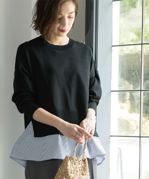 OPAQUE.CLIP / オペーク ドット クリップ その他トップス | 《ツインセット》リラクシーサイドスリットニット×ドッキングタンク【洗濯機洗い可】 | 詳細14