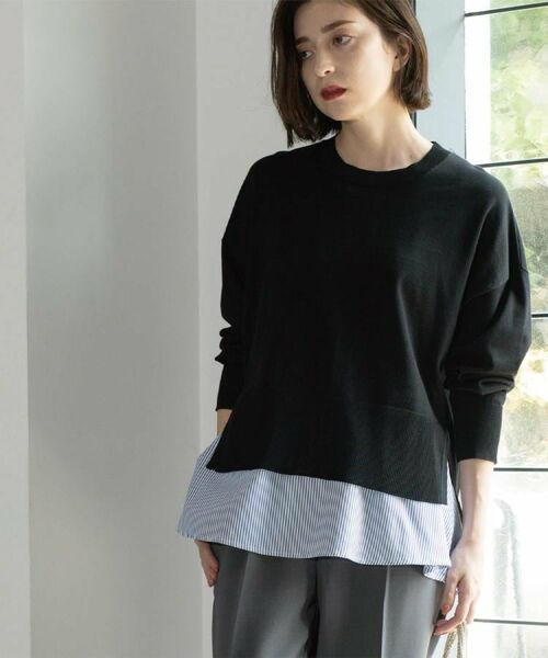 OPAQUE.CLIP / オペーク ドット クリップ その他トップス | 《ツインセット》リラクシーサイドスリットニット×ドッキングタンク【洗濯機洗い可】 | 詳細15