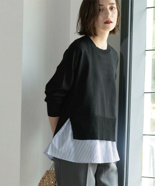 OPAQUE.CLIP / オペーク ドット クリップ その他トップス | 《ツインセット》リラクシーサイドスリットニット×ドッキングタンク【洗濯機洗い可】 | 詳細16