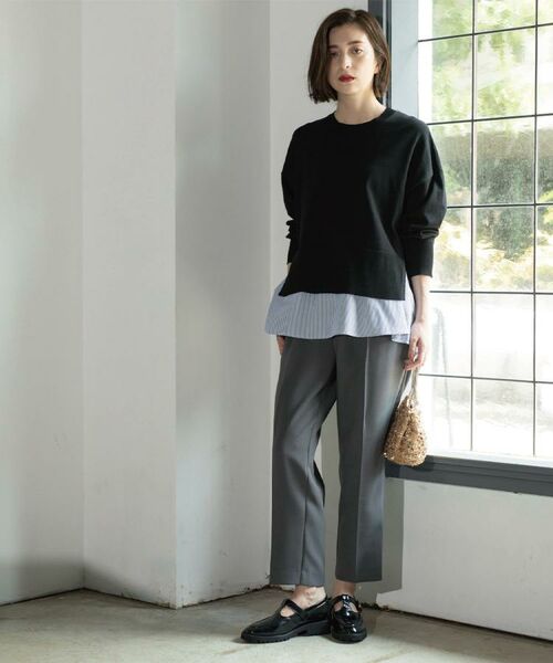 OPAQUE.CLIP / オペーク ドット クリップ その他トップス | 《ツインセット》リラクシーサイドスリットニット×ドッキングタンク【洗濯機洗い可】 | 詳細17