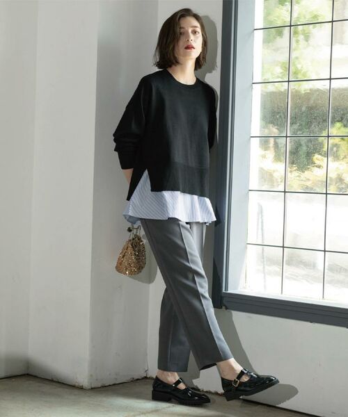 OPAQUE.CLIP / オペーク ドット クリップ その他トップス | 《ツインセット》リラクシーサイドスリットニット×ドッキングタンク【洗濯機洗い可】 | 詳細18