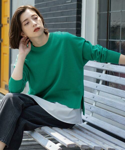 OPAQUE.CLIP / オペーク ドット クリップ その他トップス | 《ツインセット》リラクシーサイドスリットニット×ドッキングタンク【洗濯機洗い可】 | 詳細20