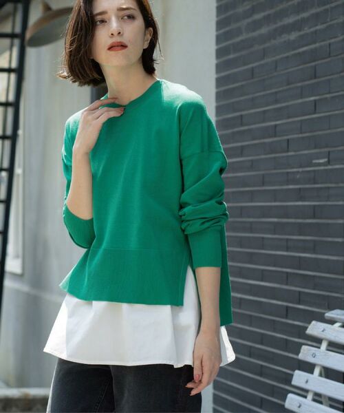 OPAQUE.CLIP / オペーク ドット クリップ その他トップス | 《ツインセット》リラクシーサイドスリットニット×ドッキングタンク【洗濯機洗い可】 | 詳細21