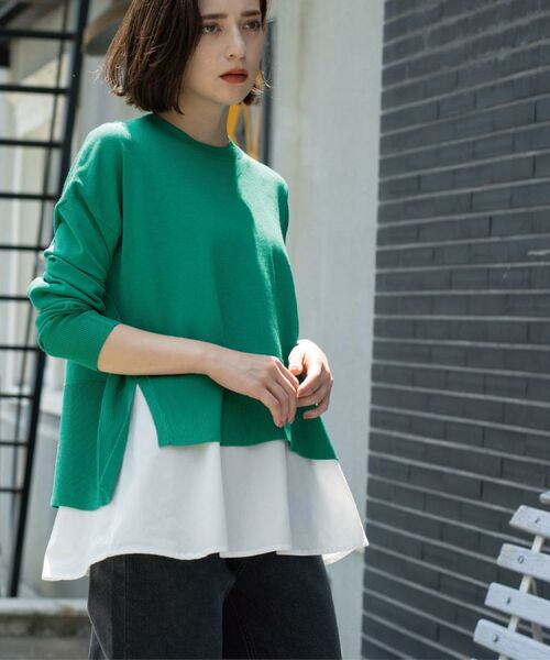 OPAQUE.CLIP / オペーク ドット クリップ その他トップス | 《ツインセット》リラクシーサイドスリットニット×ドッキングタンク【洗濯機洗い可】 | 詳細23