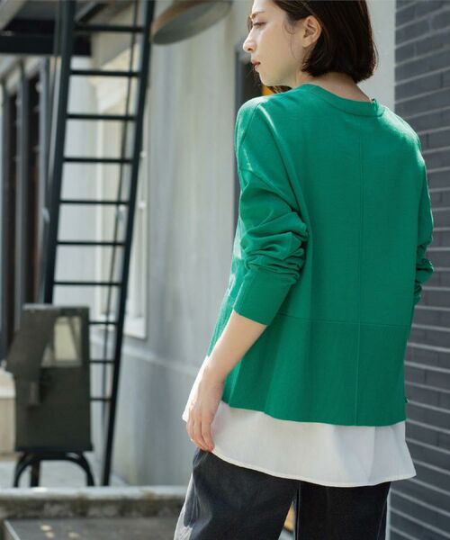 OPAQUE.CLIP / オペーク ドット クリップ その他トップス | 《ツインセット》リラクシーサイドスリットニット×ドッキングタンク【洗濯機洗い可】 | 詳細25