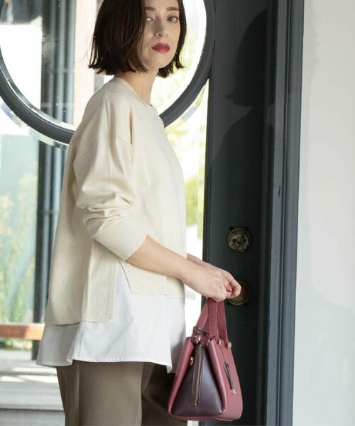 OPAQUE.CLIP / オペーク ドット クリップ その他トップス | 《ツインセット》リラクシーサイドスリットニット×ドッキングタンク【洗濯機洗い可】 | 詳細3