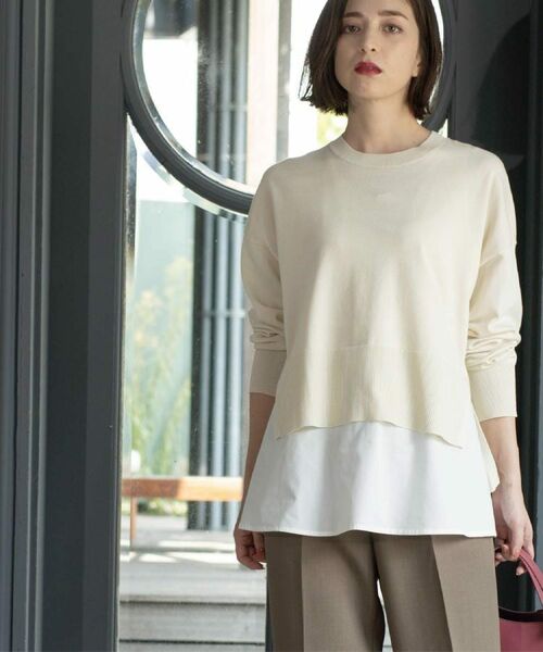 OPAQUE.CLIP / オペーク ドット クリップ その他トップス | 《ツインセット》リラクシーサイドスリットニット×ドッキングタンク【洗濯機洗い可】 | 詳細4