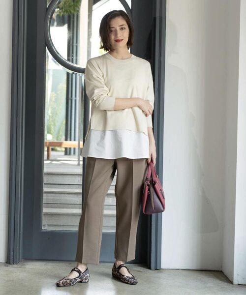 OPAQUE.CLIP / オペーク ドット クリップ その他トップス | 《ツインセット》リラクシーサイドスリットニット×ドッキングタンク【洗濯機洗い可】 | 詳細5