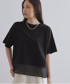 OPAQUE.CLIP / オペーク ドット クリップ カットソー | 裾シアードッキングボクシーTシャツ【洗濯機洗い可】