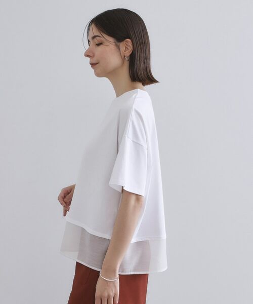 OPAQUE.CLIP / オペーク ドット クリップ カットソー | 裾シアードッキングボクシーTシャツ【洗濯機洗い可】 | 詳細10