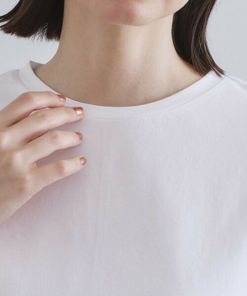 OPAQUE.CLIP / オペーク ドット クリップ カットソー | 裾シアードッキングボクシーTシャツ【洗濯機洗い可】 | 詳細12